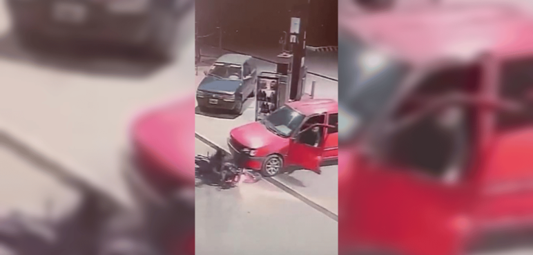 En video: Ciudadano arrolló a presunto ladrón que asaltaba a ciclista