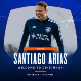 Oficial: Santiago Arias es nuevo jugador del Cincinnati