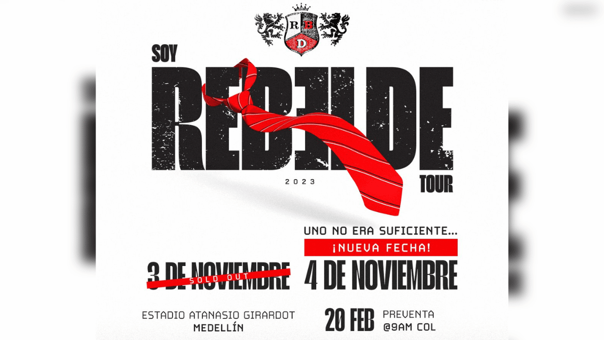 Yo digo R, ustedes dicen BD: Anunciaron segunda fecha de concierto en Medellín