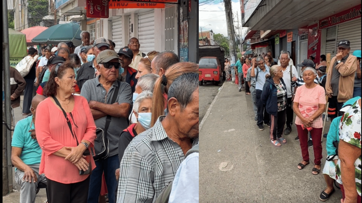 Adultos mayores de Cali madrugaron a reclamar subsidio 'Colombia Mayor'