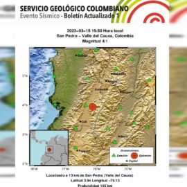 ¿Sintió algo? Reportan temblor en el Valle del Cauca con una intensidad de 4,1