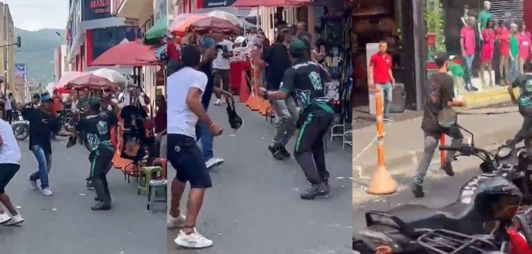 Video: Pelea de jóvenes a cuchillo en pleno centro de Cali causó pánico
