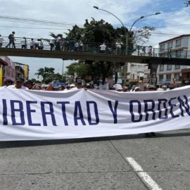 Así se desarrolló la marcha contra las reformas del presidente Petro
