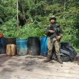 Destruyen laboratorios para procesamiento de pasta de coca en el Pacífico
