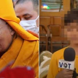 Esto dijo el niño que el Dalái Lama le pidió que le chupara la lengua