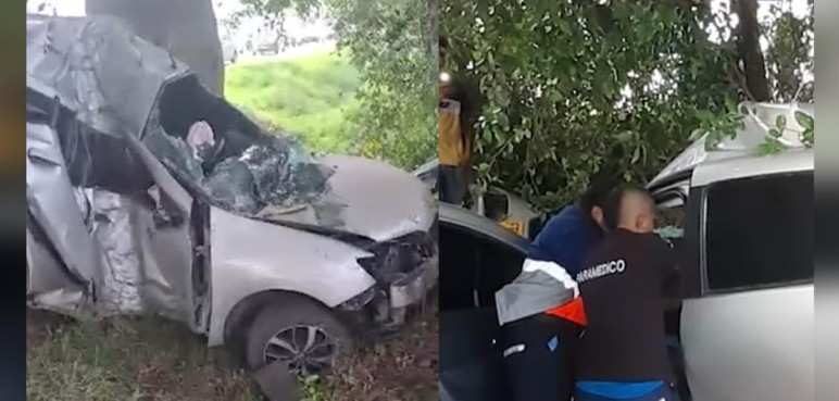 Grave accidente de tránsito dejó un herido en la recta Cali - Palmira