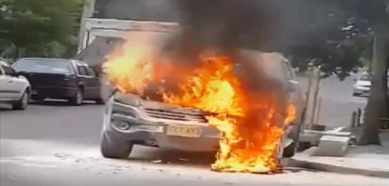 Inició la investigación del carro de la UNP que fue incendiado