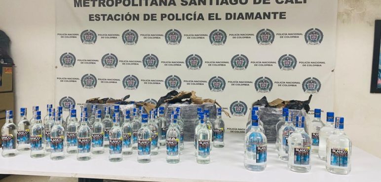 Policía incauta 84 botellas de licor adulterado que iban para diferentes discotecas