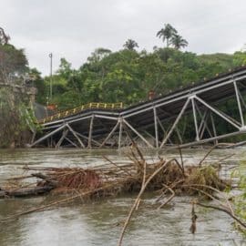 Este es el Panorama actual del Puente El Alambrado