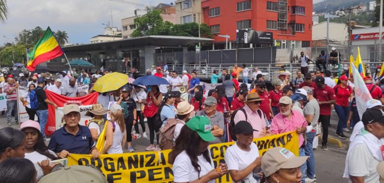 Así avanzan las marchas en Cali a favor del gobierno de Gustavo Petro