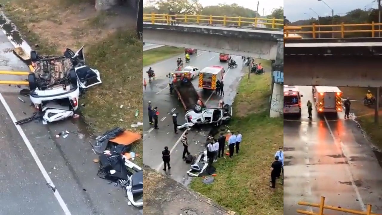 Se conocen más detalles de fuerte accidente de tránsito en la recta Cali -Palmira