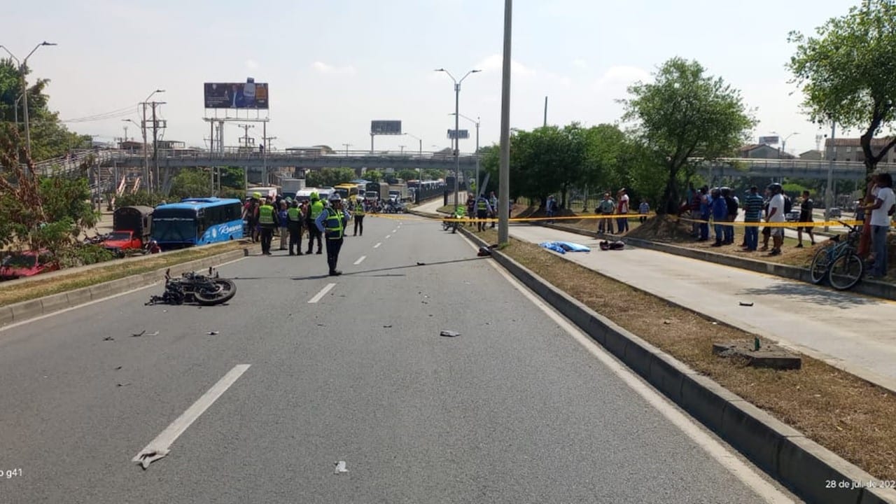 Dos personas murieron en grave accidente de tránsito en el norte de Cali