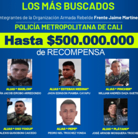 Publican cartel de los más buscados de Jamundí: Ofrecen hasta 500 millones por ellos