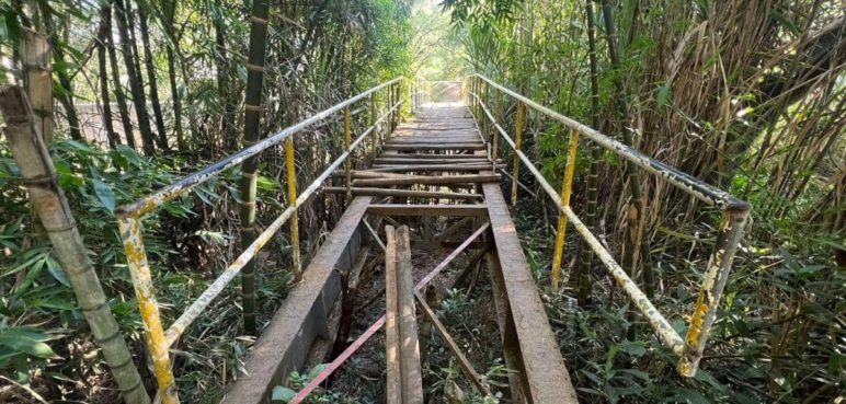 Denuncian mal estado en puente peatonal del parque de El Ingenio, sur de Cali