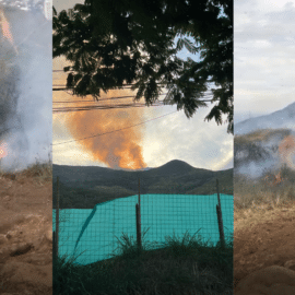¡Atención! Reportan gran incendio en el cerro de Las Tres Cruces