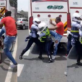 Al estilo de 'Mortal Kombat': Grave agresión a un agente de tránsito en Cali