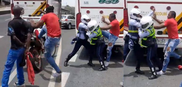 Al estilo de 'Mortal Kombat': Grave agresión a un agente de tránsito en Cali