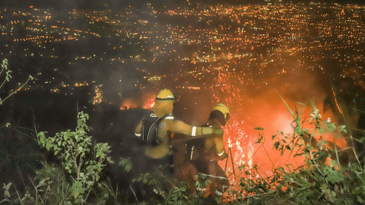 Controlan incendio en cerro de las Tres Cruces: Cinco hectáreas se vieron afectadas