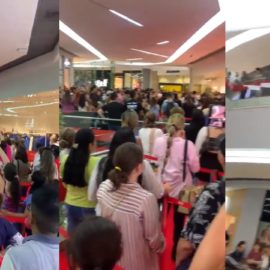 Video: Interminables filas en la inauguración de tienda de ropa