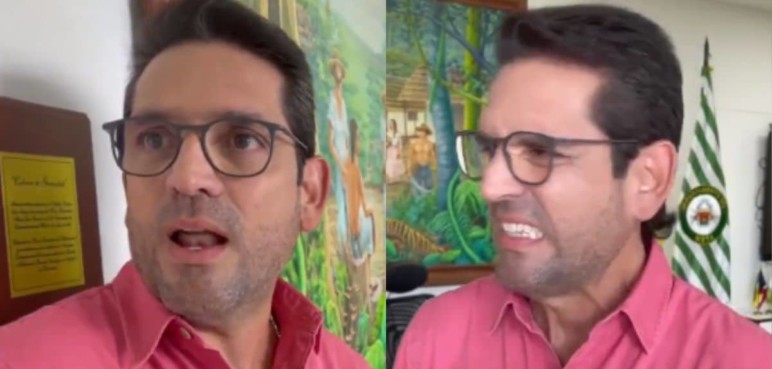 Video: La curiosa reacción del Gobernador del Meta y un periodista durante el temblor