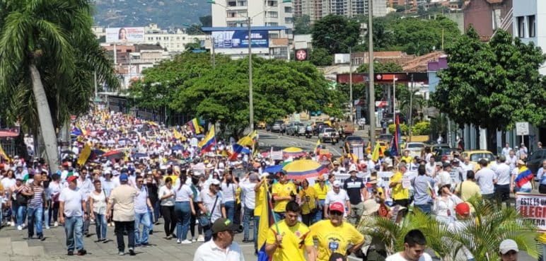 Así transcurrieron las marchas en contra del Gobierno de Gustavo Petro en Cali