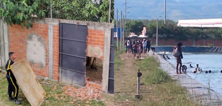 ¡Lo usaron como piscina! Ciudadanos invadieron reservorio de agua de Cali