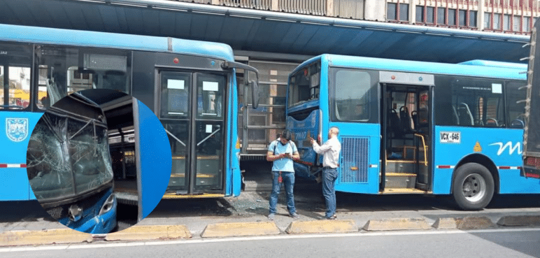 Accidente entre dos buses del MÍO dejó 9 personas heridas