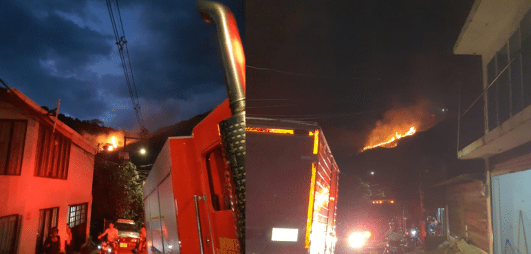 ¡Atención! Reportan incendio forestal en el sector Altos de Menga, norte de Cali
