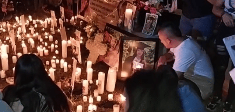 Video: Con una velatón le rindieron un homenaje a Daniela y Nicolás en Cartago