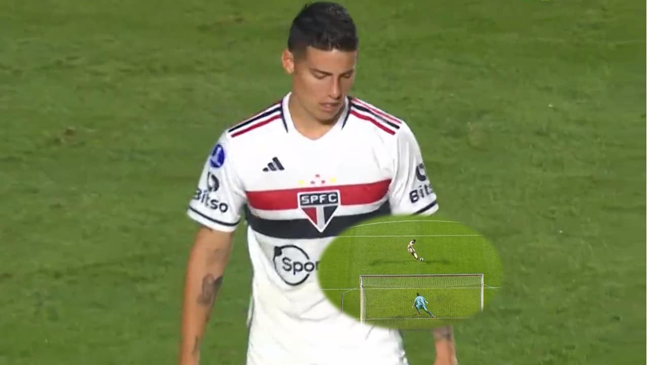 'Pateó mal': James Rodríguez desperdicia penal y Sao Paulo quedó eliminado