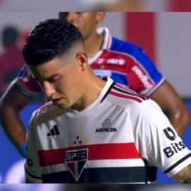 Un bañito de ruda para él: James Rodríguez volvió a fallar un penal con el Sao Paulo