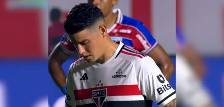 Un bañito de ruda para él: James Rodríguez volvió a fallar un penal con el Sao Paulo
