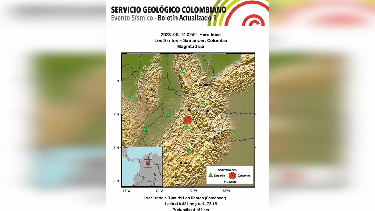 ¿Sintió algo? Fuerte temblor sacudió a Colombia en la madrugada de este jueves