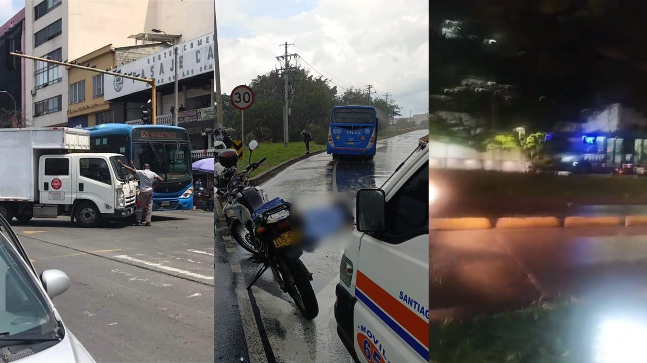 ¡Al límite de la imprudencia! Cuatro accidentes involucran buses del MÍO