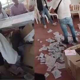 ¡En medio de elecciones! Ciudadanos dañaron puestos y mesas de votación