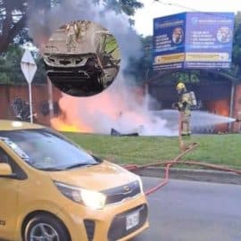 Taxi explotó en el Sur de Cali: Autoridades esclarecen lo ocurrido