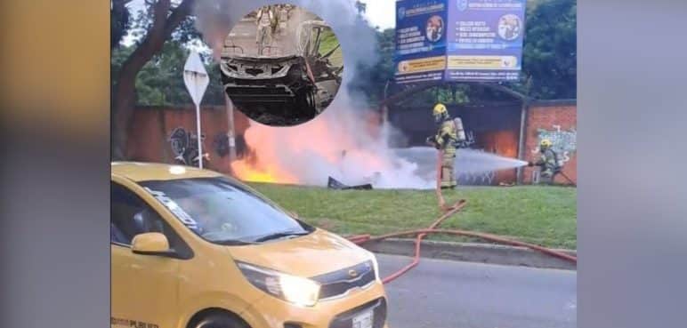 Taxi explotó en el Sur de Cali: Autoridades esclarecen lo ocurrido