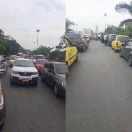 Video: Monumental trancón en el norte de Cali por accidente de tránsito