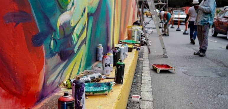 Avanza el desarrollo de los polémicos murales al interior del Túnel Mundialista