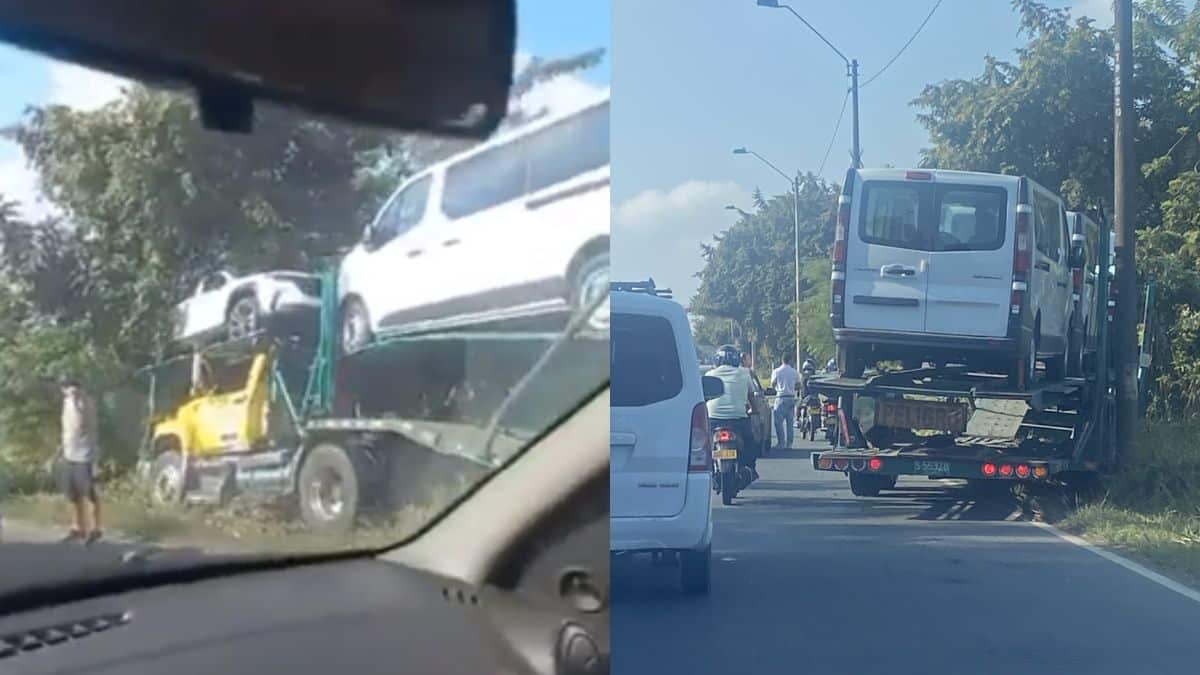 Video: Un vehículo tipo 'niñera' se accidentó en la vía Cali – Jamundí