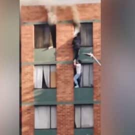 Heroica hazaña: Un joven rescató a una vecina y su mascota durante un incendio