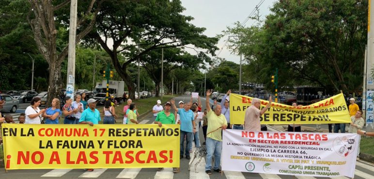 Video: Habitantes del sur de Cali protestaron por el traslado de las Tascas