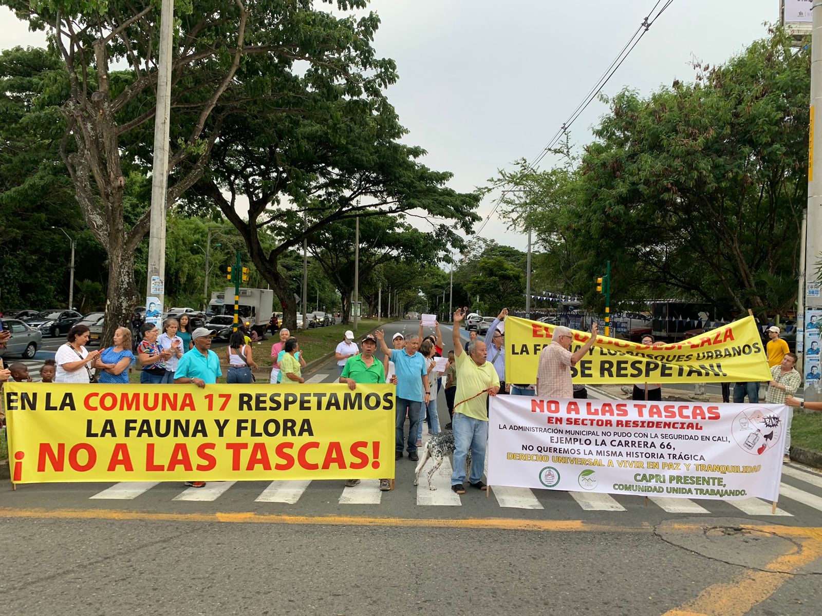 Video: Habitantes del sur de Cali protestaron por el traslado de las Tascas