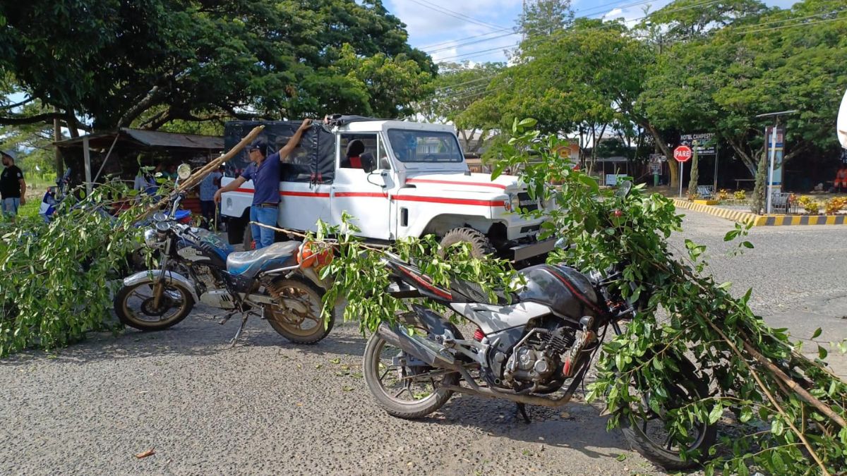 Comunidad de Ginebra adelanta bloqueos en la vía que conduce al municipio