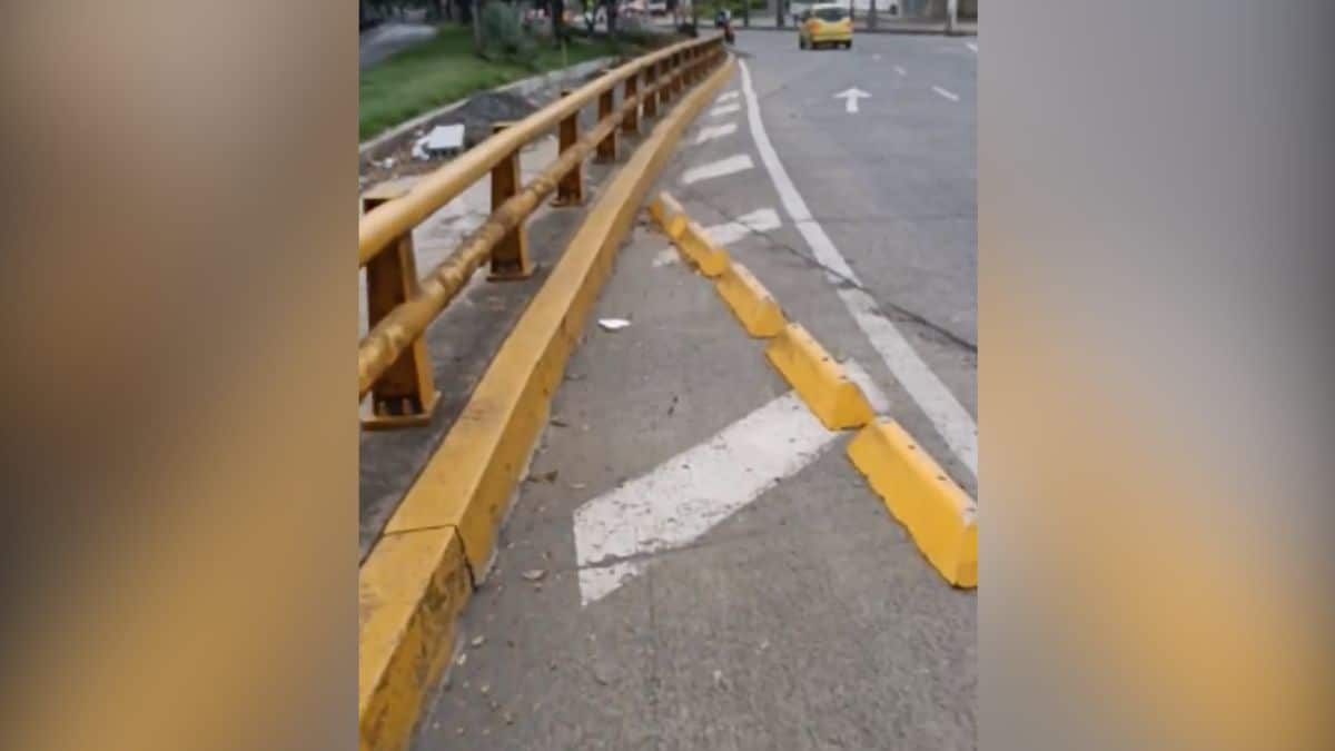 En video: Ciudadano denuncia obstáculo en bicicarril en el sur de Cali