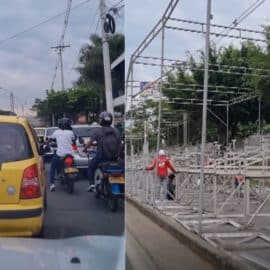 Trancón monumental: Inició la instalación de las graderías de la Feria de Cali