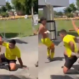 Video: Un entrenador y su equipo agredieron al árbitro en medio de un torneo