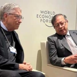 Petro se reunió con Bill Gates en Davos, ¿Qué temas abordaron?