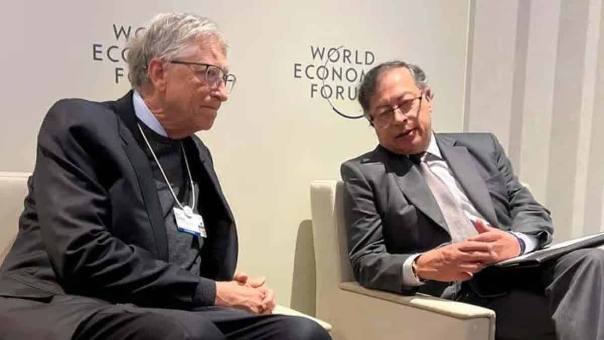 Petro se reunió con Bill Gates en Davos, ¿Qué temas abordaron?