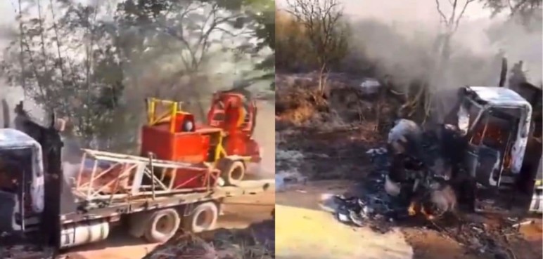 Video: Dos camiones fueron incendiados en zona rural de Dagua, Valle